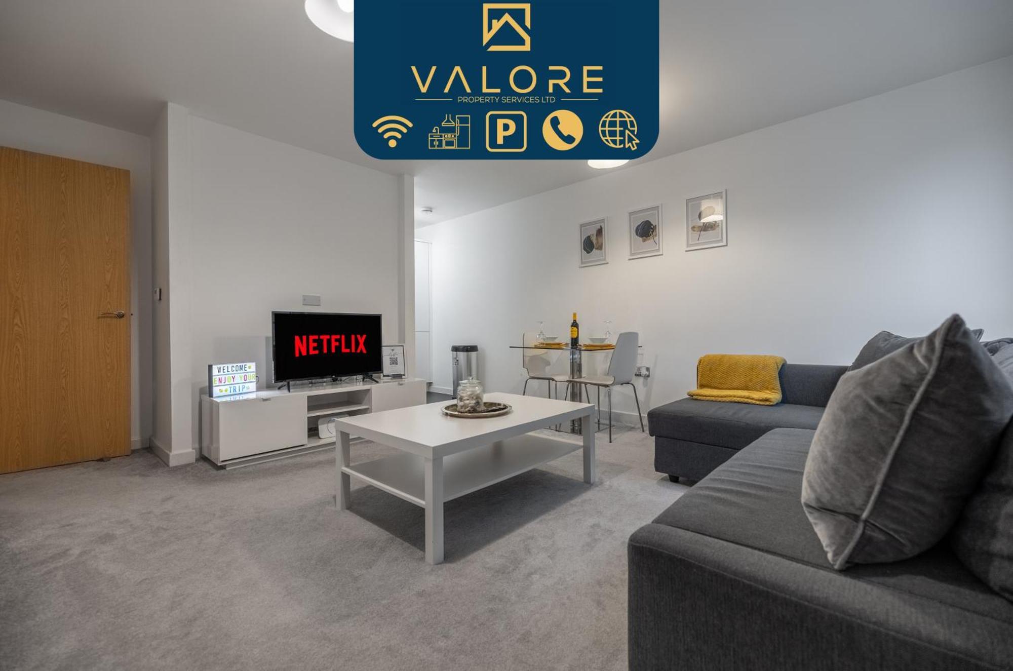 Modern 1 Bed In Central Mk, Free Parking, Smart Tv, Manhattan House By Valore Property Services Milton Keynes Dış mekan fotoğraf